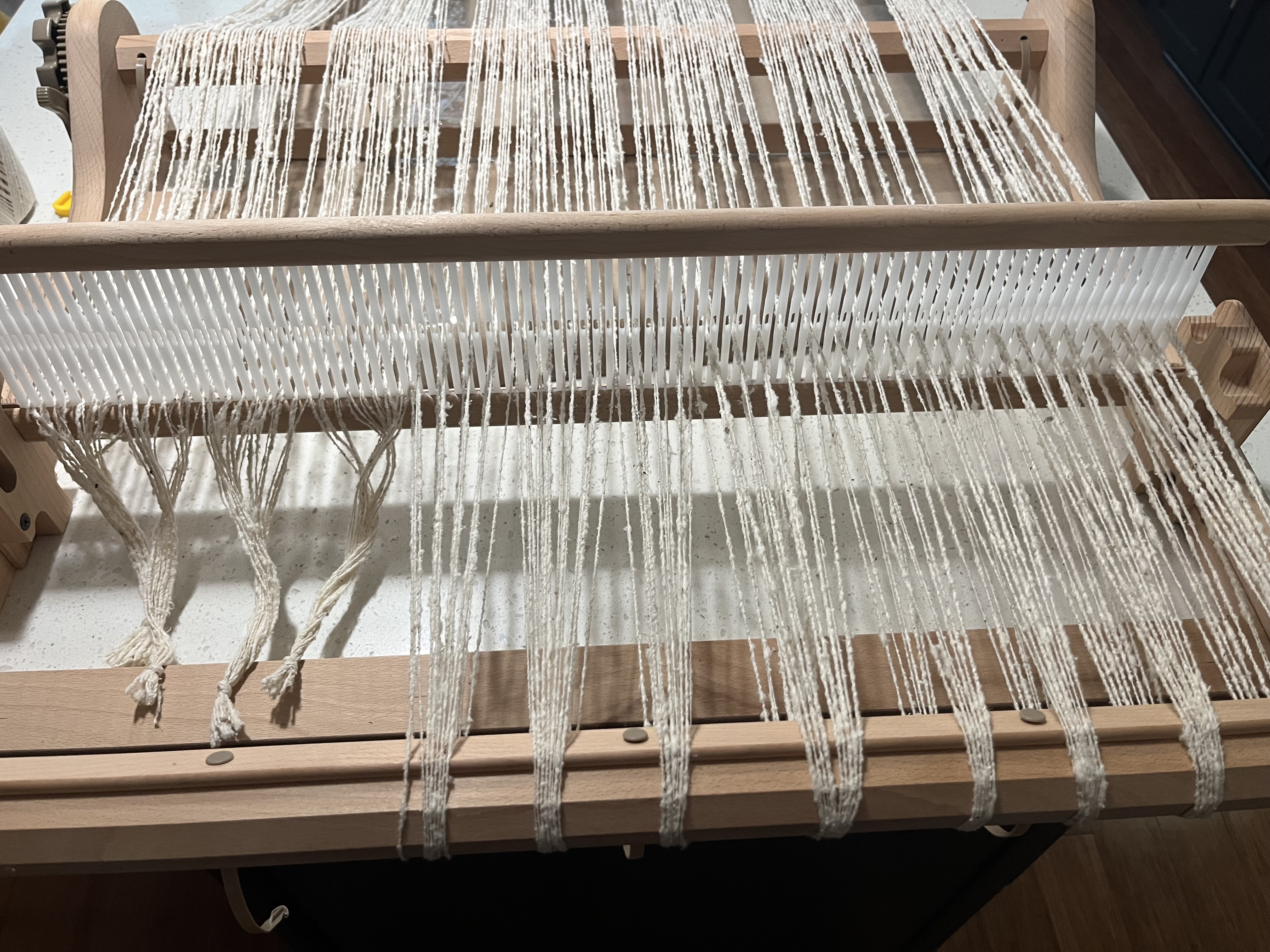 Photo of in process tie on